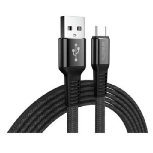 صورة Platinum TOUGH سلسلة كابل USB نوع C بطول 1.2 متر - أسود