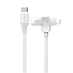 صورة MOMAX 1-LINK FLOW DUO 2IN1 USB-C TO USB-C+LIGHTNING CABLE 1.5M (Color: WHITE)