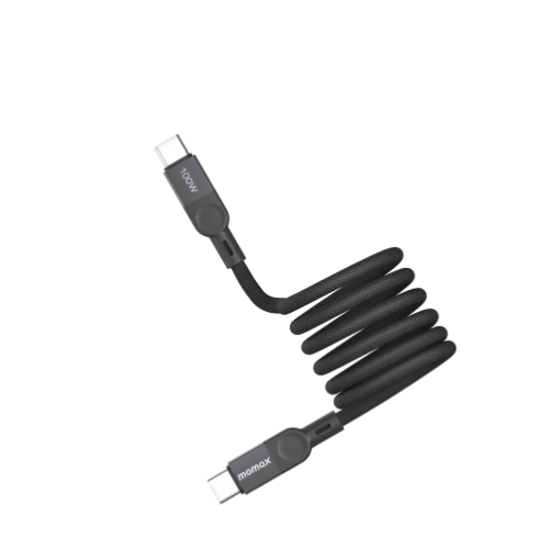 صورة MOMAX ELITE MAG LINK 100W USB-C TO USB-C MAGNETIC CABLE 1M (Black)