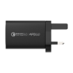 صورة MOMAX ONEPLUG 67W 3 PORT GAN WALL CHARGER (Black)