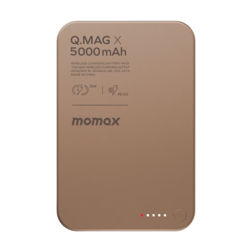 صورة Momax Q.MAG X magnetic Wireless Battery Pack (5000mah)8.3mm Ultra slim