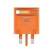 صورة MOMAX 1-CHARGE 35W GAN 1 PORT CHARGER WITH BUILT-IN USB-C CABLE (Color: ORANGE)