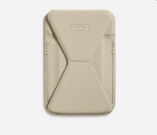 صورة MOFT Snap-On iPhone Stand & Wallet - Earthen Beige(MOVAS